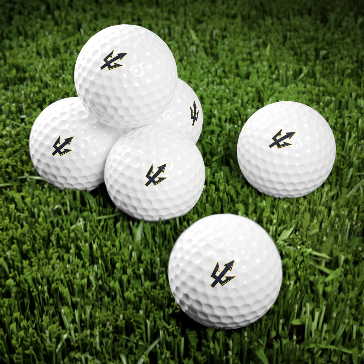 Premium Golf Balls Set - 6 Pack with Custom Logo Design